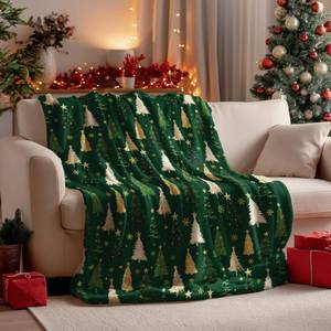 lot 2118 image: Horaldaily Christmas Flannel Blanket Throw, Christmas Green Tree Soft Fuzzy Plush Cozy Fleece Blankets for Couch Sofa Bed Lounging, Ideal Gifts for Kids Adults Wife Self, 50x60