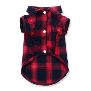 lot 2123 image: Koneseve Dog Shirt - Plaid Clothes T-Shirt & Sweater for Small Dog, Cat & Puppy - Adorable, Stylish & Cozy Halloween & Christmas Costume (Red, XXL)