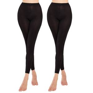 lot 2410 image: MANZI Footless Tights for Women Under Dress Opaque Footless Pantyhose 80 Denier Black Large-X-Large