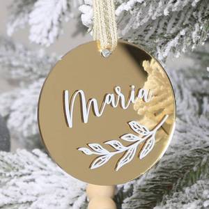 lot 2425 image: UNIQOOO 20 Pcs 2025 Gold Mirrored Acrylic Christmas Ornament Set,3 Blank Round Ornaments, Perfect for Crafts, Stocking Name Tag, DIY Gift Tag, Tree Bauble Decoration