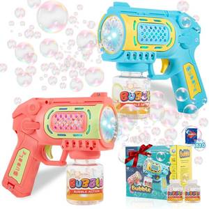 lot 3329 image: Toys for 3 Year Old Boys Girls 2 Pack Bubble Gun Machine with Bubble Solution, Kids Toys for Ages 3-5 4-6 5-7, Outdoor Outside Toy for Kids Ages 4-8, Gifts for 3 4 5 6 7 8 Year Old Boys Birthday