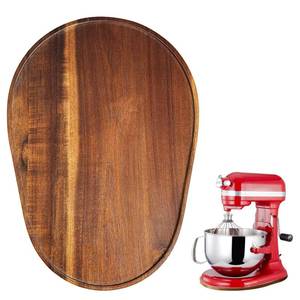 lot 3333 image: Acacia Wood Mixer Slider Mat for Kitchen Aid 5-8 Qt Tilt-Head Stand Mixer Kitchen Appliance Slider Tray Countertop Storage Attachments