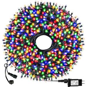 lot 3341 image: OUTYLTS Christmas String Lights End-to-End Plug 8 Modes 108FT 300 LED IP55 Outdoor Waterproof UL Certificated Indoor Fairy Lights Garden Wedding Christma Trees Parties Decoration Multicolor