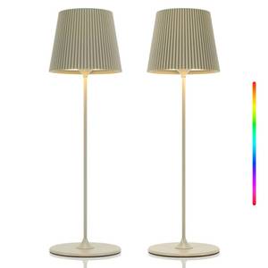 lot 3343 image: 2 Pack Cordless Table Lamp,Portable RGB LED Desk Lamp,5000mAh Battery Powered,with Touch and Remote Control,Suitable for Dining Room,Bedroom, Outdoor,Coffee Shop,Night Light,Rechargeable (Khaki)