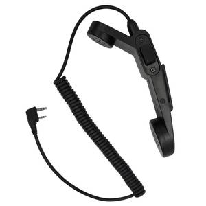 lot 3359 image: Pdflie Handset Mic External Hand Set Military Style Microphone Handheld Ham Radio Ptt Speaker for Baofeng UV-5R UV-82HP BF-888S BF-F8HP AR-152 Arcshell Retevis RT21 RT22 RT27 H-777 Kenwood 2Pin Radio