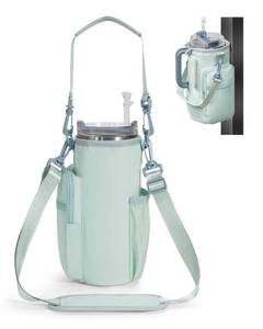 lot 6154 image: sportsnew Magnetic Gym Bag for Women Men, Water Bottle Carrier Holder with Strap & Phone Pockets for 40oz Tumbler with Handle, 4 Built-in Magnets Small Gym Bag for Sports, Workout, Fitness, Walking