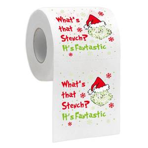 lot 6159 image: Funny Christmas Toilet Paper, Christmas Bathroom Decorations, 200 Sheets Holiday Toilet Papers Home Decor, Novelty White Elephant Gag Gifts for Xmas Stocking Stuffers Party Supplies