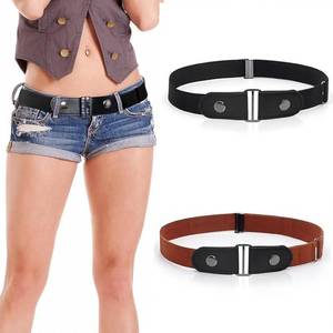 lot 6171 image: Weiliya 2 Pieces Elastic Belt Invisible Belt for Women Without Buckle Unisex No Buckle Buckless Mens Adjustable Elastic for Jeans Trousers Dress, CzarnyKawa, L�nge 110 cm  3,5 cm