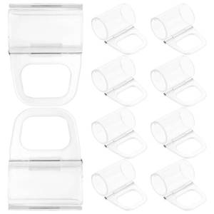 lot 6182 image: DOITOOL Roller Window Pulling Hand Clear Plastic Shade Lift Handles for Roller Shades 2.16X1.37X0.98 Inches Window Shade Pulls for Home and Office Blind Accessories