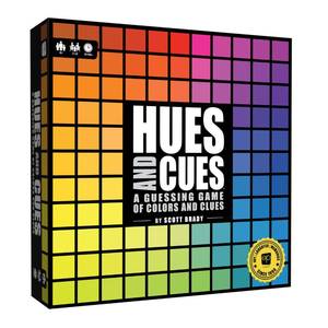 lot 6497 image: HUES and CUES - Vibrant Color Guessing Board Game for 3-10 Players Ages 8, Connect Clues and Guess from 480 Color Squares