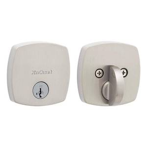lot 9373 image: 4 Pack - 258 MDT 15 SMT CP K4 Midtown 1-Cyl Deadbolt - Satin Nickel