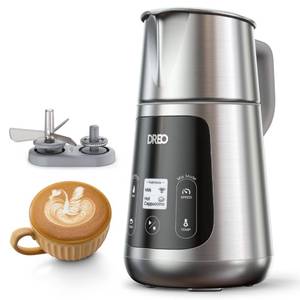 lot 9385 image: Dreo Milk Frother Upgraded, All-in-1 Electric Foam Maker for Coffee, 15oz450ml Automatic Foam Frother for Latte Art-level Microfoam, 30 Drinks, Easy to Clean, Dishwasher Safe, LED display