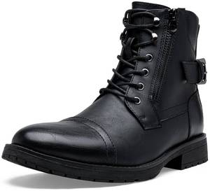 lot 9388 image: Vostey Mens Boots Motorcycle Combat Black Dress Ankle Boots for Men (BMY678A allblack 10.5)