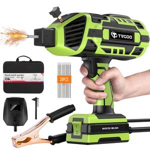 lot 9390 image: Tvgoo Portable Handheld Welding Machine - 110V IGBT Inverter Handheld Welder, 20-120A Portable ARC Welder with 5 Variable Current Adjustments,Hot Start & Anti-Stick for 332-18 Welding Rods(Green)