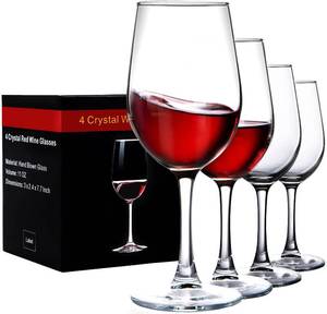 lot 9394 image: PARACITY Wine Glasses Clear Red White Wine Glass Goblets Crystal Stemware (4PCS)