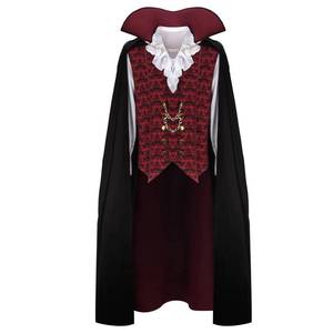 lot 10146 image: HLENOK Adult Men Devil Vampire Costume Shirt Cloak Outfit Deluxe Medieval Renaissance Scary Gothic Long Halloween Cosplay Cape (XX-Large)
