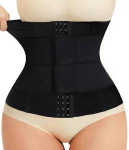 lot 10156 image: LODAY Waist Trainer Corset Shapewear Tummy Control Body Shaper Waist Cincher for Women Postpartum Belly Band Wrap(L,Black(hook and adjustable belt))