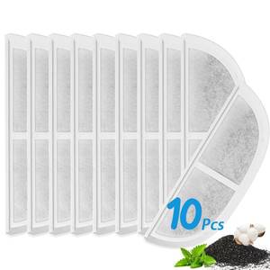 lot 10159 image: 10 Pack Pet Water Fountain Filter Replacements Compatible with Eufy Pet Water Fountain, Providing a Triple Filtration System to Ensure Fresher and Purer for Dogs and Cats