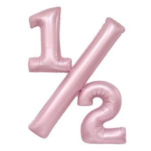 lot 10175 image: Pink 12 Birthday Balloon 32 Inch Pastel Foil Number Balloon for Baby Half Birthday Decorations 6 Month Milestone Photoshoot Props