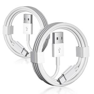 lot 10182 image: 2 Pack USB A to USB C Cable for Airpods Pro 2nd, iPhone 16e 17 Air 16 15,16 15 Pro Max,16 15 Plus Car Carplay Data Cable, iPad USB C 10th Mini 6th Gen,MacBook Air,Samsung,LG Charger Charging Cord