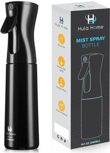 lot 10195 image: Hula Home Spray Bottle for Hair (10.1oz300ml) - Powered by Flairosol� Spray Technology - Continuous Ultra Fine Mist Sprayer �� For Hairstyling, Cleaning, Salons, Plants, Essential Oil & More - Black