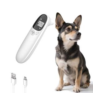 lot 10229 image: Cat & Dog Thermometer, pet Ear Thermometer, Specially Designed for Pets, Quickly and accurately detects Temperature in 1 Second (White)
