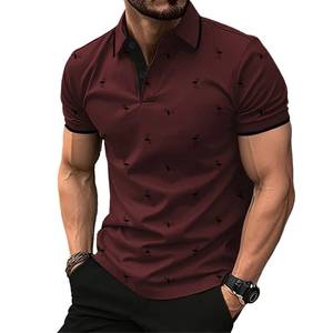 lot 10256 image: (See Photo, Product is Different Shade) DEEX XL Wine Red Mens Polo Shirts Short Sleeve 2025 Casual Polo T Shirt Color Block Slim Fit Summer Collared Golf Shirts