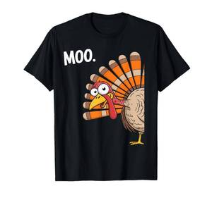 lot 12018 image: Moo Funny Turkey Thanksgiving T-Shirt green 3XL