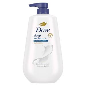 lot 12036 image: Dove Body Wash Deep Moisture for 24hr Lotion-Soft Skin Moisture Moisturizing Skin Cleanser with No Sulfates No Parabens 30.6 oz