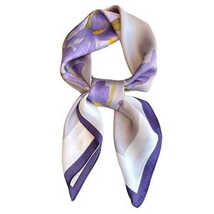 lot 12039 image: CODCOS 1 Pack 27.5 Inch Silk Feeling Scarf for Women Square Satin Head Scarf Hair Wrap Bandana Set Purple