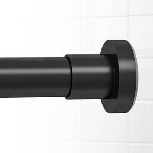 lot 15242 image: HTZON Shower Curtain Rod Spring TensionBlack Shower Rods for Bathroom 34 to 43 Inch,1 Inch Modern Heavy Duty Adjustable Tension Shower Curtain Rod No Drilling No-Slip Easy Install,Matte Black
