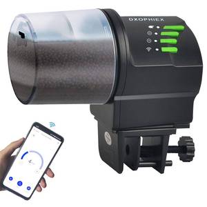 lot 3372 image: DXOPHIEX WiFi Fish Feeder Automatic Fish Feeder Automatic Dispenser Vacation for Aquarium and Turtle Tank with Feeding Ring