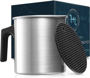 lot 3377 image: Hearth & Harbor Aluminum Wax Melting & Pouring Pot with Dripless Heat-Resisting Handle & Pouring Spout
