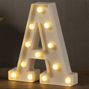 lot 3397 image: HXWEIYE Light Up Letters A, LED Marquee Letters Lights Sign 26 Alphabet and 10 Number Big Light Letter for Party Birthday Bar Battery Powered Christmas Decor Letter Lights (Warm White)