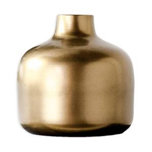 lot 3399 image: 100 North Antique Round Home D�cor, Golden 6.5 x 6.3 Inches Iron Home D�cor Decorative Bud Vase