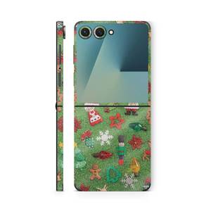 lot 4199 image: Glossy Glitter Phone Skin Compatible with Samsung Galaxy Z Flip 7 - Christmas Collection - Premium 3M Vinyl Protective Wrap Decal Cover - Easy to Apply  Crafted in The USA by MightySkins