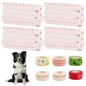 lot 4238 image: Disposable Dog Booties for Paw Protection, 40 Pcs Pet Booties & 6 Rolls Adjustable Self-Adhesive Bandage, Dog Shoes for Hot Pavement, Walking, Hiking, Recovery��Paw Protectors for Medium Large Dogs