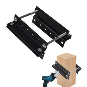 lot 4242 image: Ohiyoo Reciprocating Saw Guide Attachment for Cutting 6 x 6 Fence and Deck Posts Reciprocating Saw Accessories 4 x 4 Fence Post Cutting Jig
