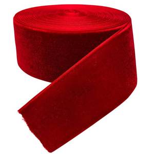 lot 4259 image: Chenkou Craft 5Yards 1 12 (40mm) Red Velvet Ribbon Bulk Christmas Decor (Red, 1 12(40mm))