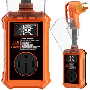 lot 5164 image: Rv Surge Protectors 50 Amp,16000 Joules Rv Circuit Analyzer with Waterproof Cover Safety Certification Led Display,Rv Voltage Protector for Camper, Travel Trailers