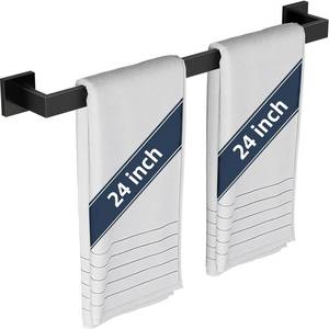 lot 6146 image: 24 Bathroom Towel Bar, 24 Inch Towel Racks for Bathroom Wall Mounted, 304 Stainless Steel Hand Towel Holder Organizer, Modern Home Decor Towel Rod, Matte Black Towel Hangers for Bathroom Wall