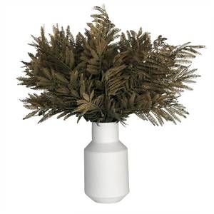 lot 5180 image: A22 Inch Artificial Autumnal Green Boston Fern Bushes Set of 6, Fall Table Centerpiece Realistic Plastic Fern Bunches for Indoor Autumn Home Thanksgiving Harvest Decor