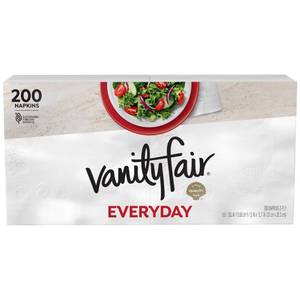 lot 5196 image: Vanity Fair Everyday Paper Napkins, 200 Count, Disposable Napkins Made Soft And Smooth For Everyday Meals