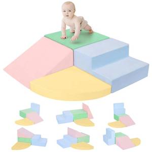 lot 5198 image: CAMELUS Climbing Toys for 1 Year Old, Foam Baby Climbing Blocks for Toddlers, 4-Piece Soft Play Set Toddler Climbing Toys Indoor, Climb Crawl Activity Play Set, Birthday