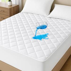 lot 5204 image: COTTONPASSION Twin XL Size Waterproof Mattress Protector - Fitted with Stretchable Deep Pocket Mattress Cover, Soft Breathable & Noiseless Mattress Pad
