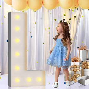 lot 5234 image: imprsv 3FT Marquee Letters, Mosaic Light Up Letters for Birthday Baby Shower Wedding Engagement Party Backdrop Decor, Large Marquee L for Party Decorations