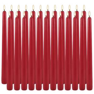 lot 6006 image: 24Pack Red Taper Candles-10 Inch Dripless, Unscented Dinner Candle- Smokeless and Dripless, Long Burning time, Paraffin Wax with Cotton Wicks for Home D�cor,Christmas, Wedding, Party,Candlesticks