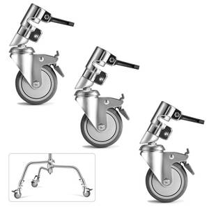 lot 15258 image: Soonpho Photography Swivel Caster Wheels Set for C Stand,25mm CStand Wheels Base Compatible with TakerersNeewer and Other 25mm C Stand Legs for for Studio Photography Video Shooting - 3 Pack