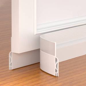 lot 16359 image: Pundin Door Draft Stopper,Adjustable Door Sweep for Bottom of Door,Silicone Weather Stripping Door Bottom Seal Blocker Air Noise,Under Door Gap Filler for InteriorExterior Doors(White, 39inch)