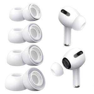 lot 16376 image: Vsagier 4 Pairs Replacement Ear Tips for AirPods Pro and for Air Pods Pro 2 with Noise Reduction Hole, Non-Slip Soft Silicone Bud Replacement for Airpod Tips Pro with Built-in Dust Guard Screen(White)